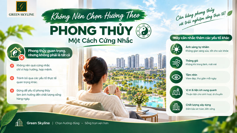 Không Nên Chọn Hướng Theo Phong Thủy Một Cách Cứng Nhắc