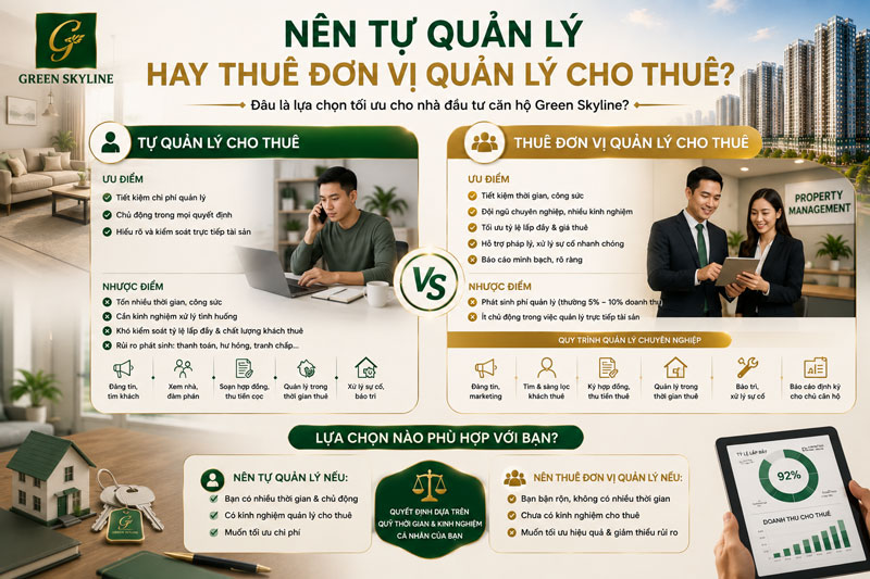 Nên Tự Quản Lý Hay Thuê Đơn Vị Quản Lý Cho Thuê