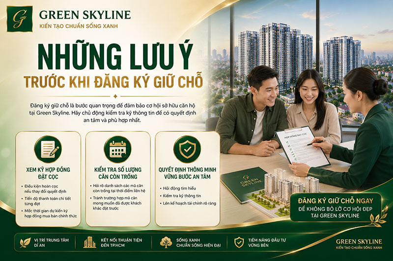 Những Lưu Ý Trước Khi Đăng Ký Giữ Chỗ