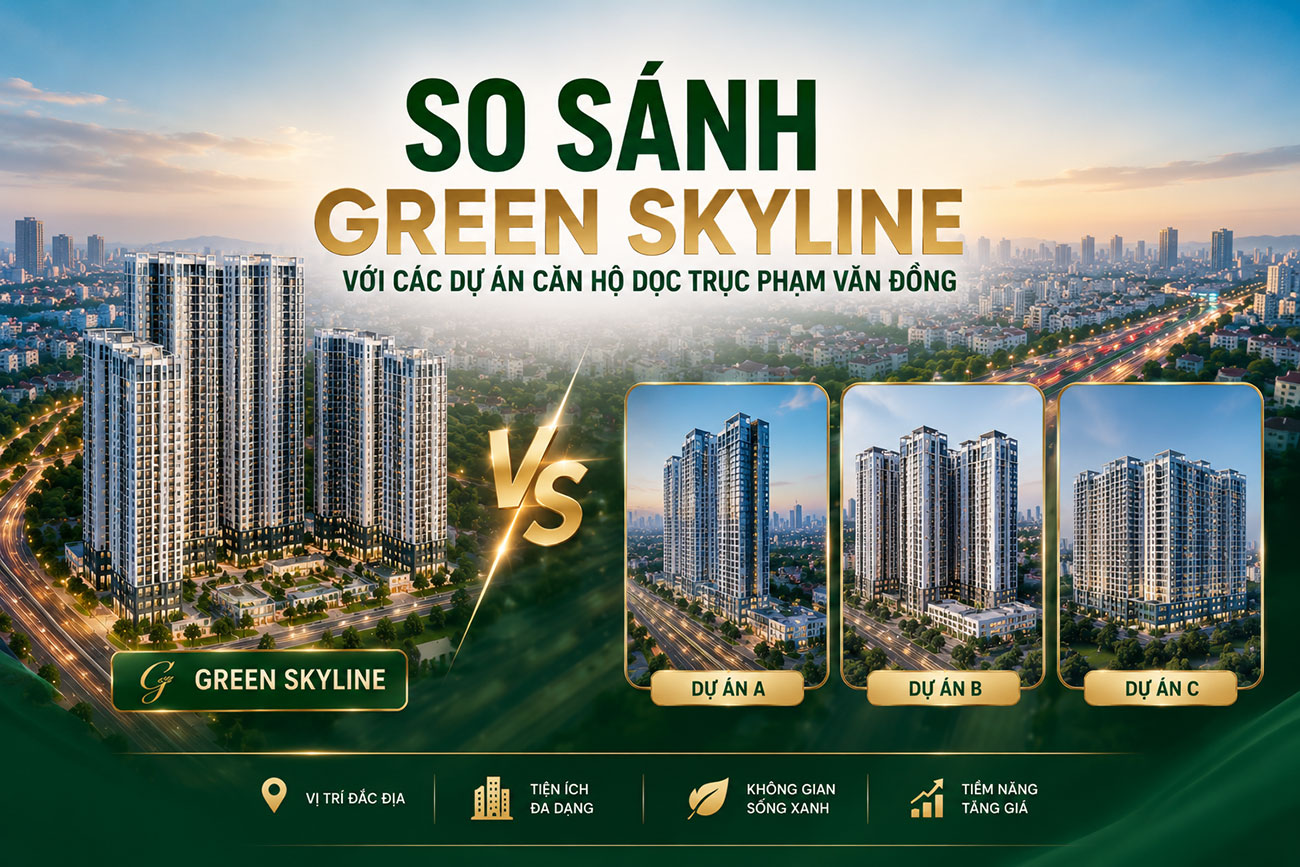 So Sánh Green Skyline Với Các Dự Án Căn Hộ Dọc Trục Phạm Văn Đồng