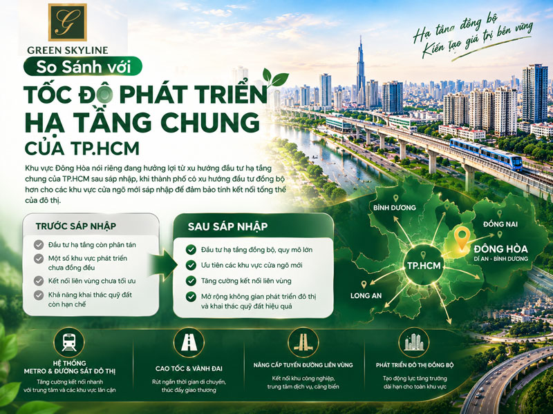 So Sánh Với Tốc Độ Phát Triển Hạ Tầng Chung Của TP.HCM