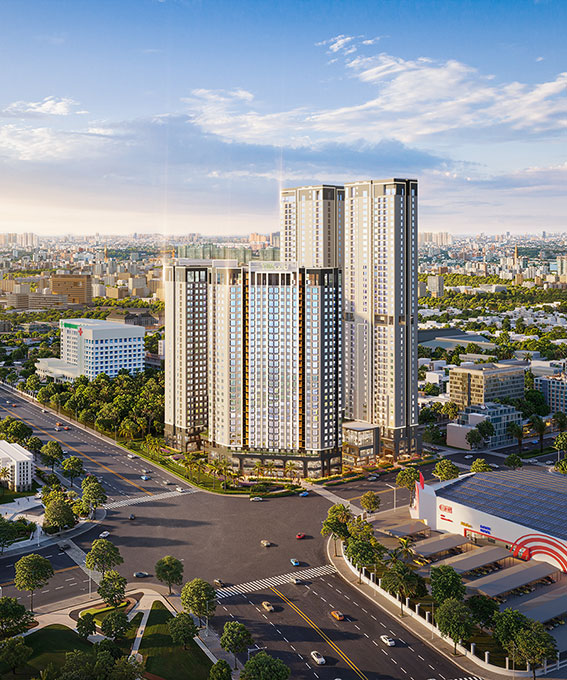 Phối cảnh tổng thể dự án Green Skyline TBS Land